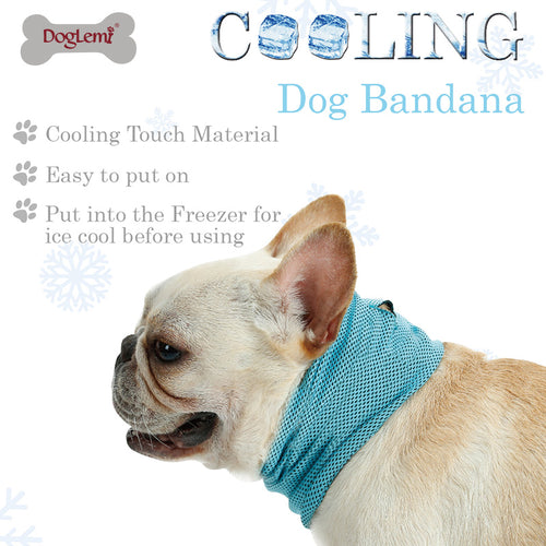 Instant Ice Cooling Dog Bandana Scarf for Pet small dogs Bulldog Summer Polyester Sunstroke Cooling Neck Wrap dog collar perro